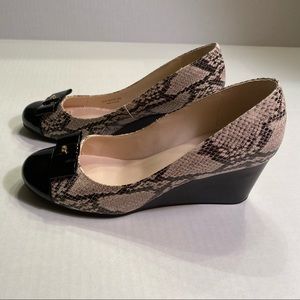 Cole Haan Snake print wedge heel size 9.5